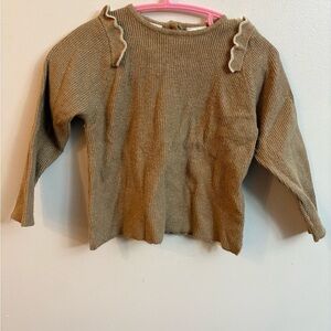 Zara Tan Ribbed Knit Longsleeve 9-12 months